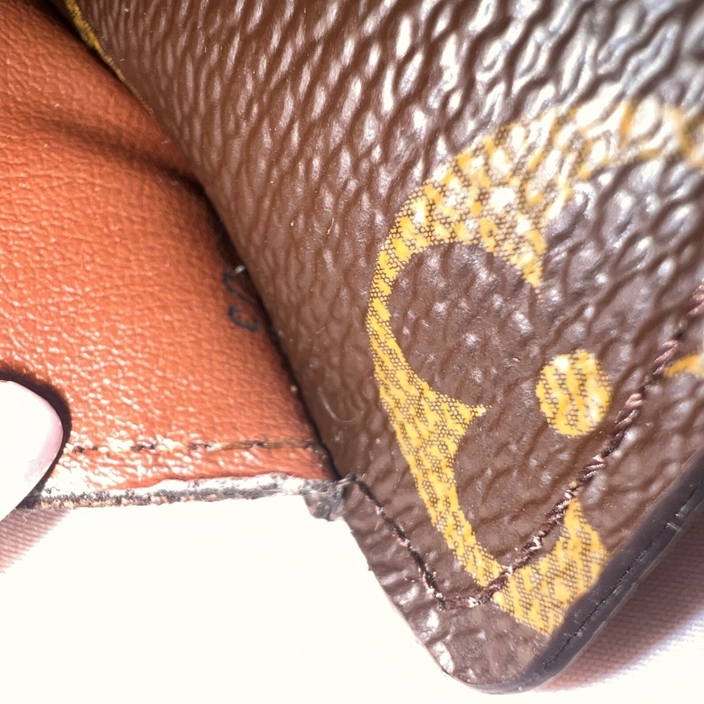 Authentic Louis Vuitton Brown and Gold Monogram Wallet on Chain - Picture 11 of 11